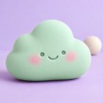 Illustrative mint cloud squishy concept