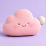 Illustrative peach cloud squishy concept
