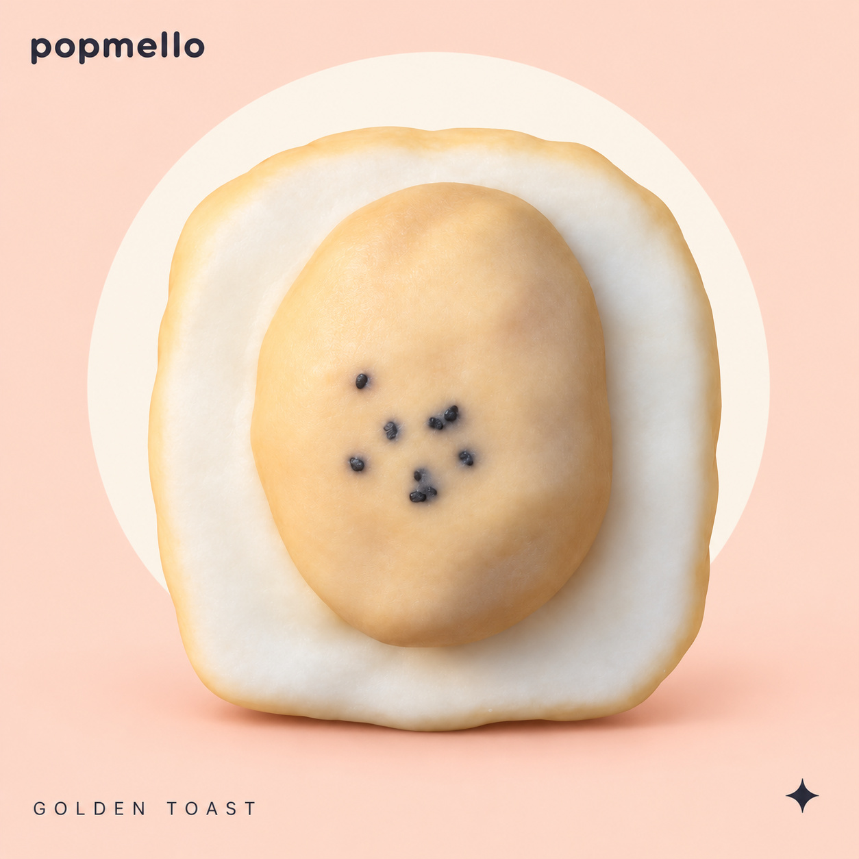 Golden Toast Squishy — Popmello designed main image based on actual product footage