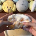Golden Toast Squishy — texture detail from the product video