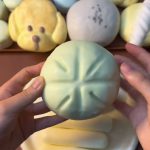 Green Steamed Bun Crackle Squishy — actual product front view