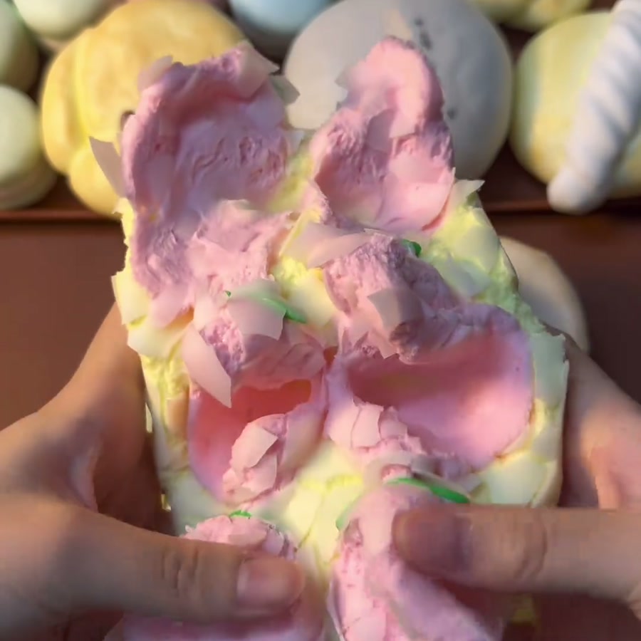 Pastel Bubble Squishy — texture detail from the product video