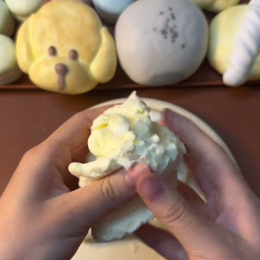 French Fry Crackle Squishy — texture detail from the product video