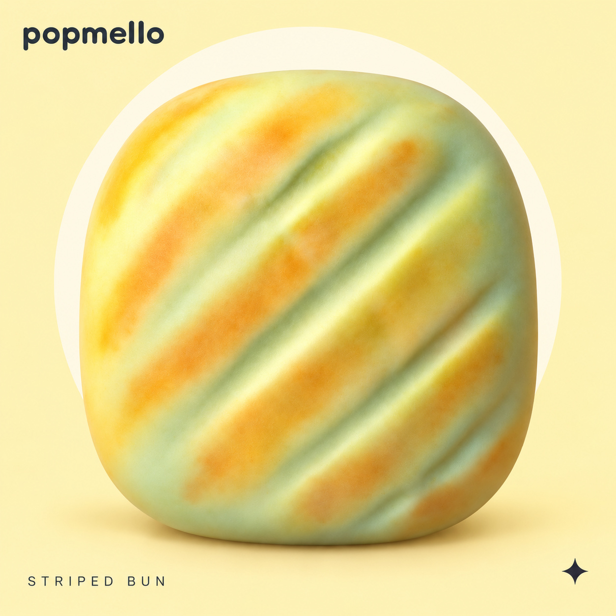 Striped Bun Squishy — Popmello designed main image based on actual product footage